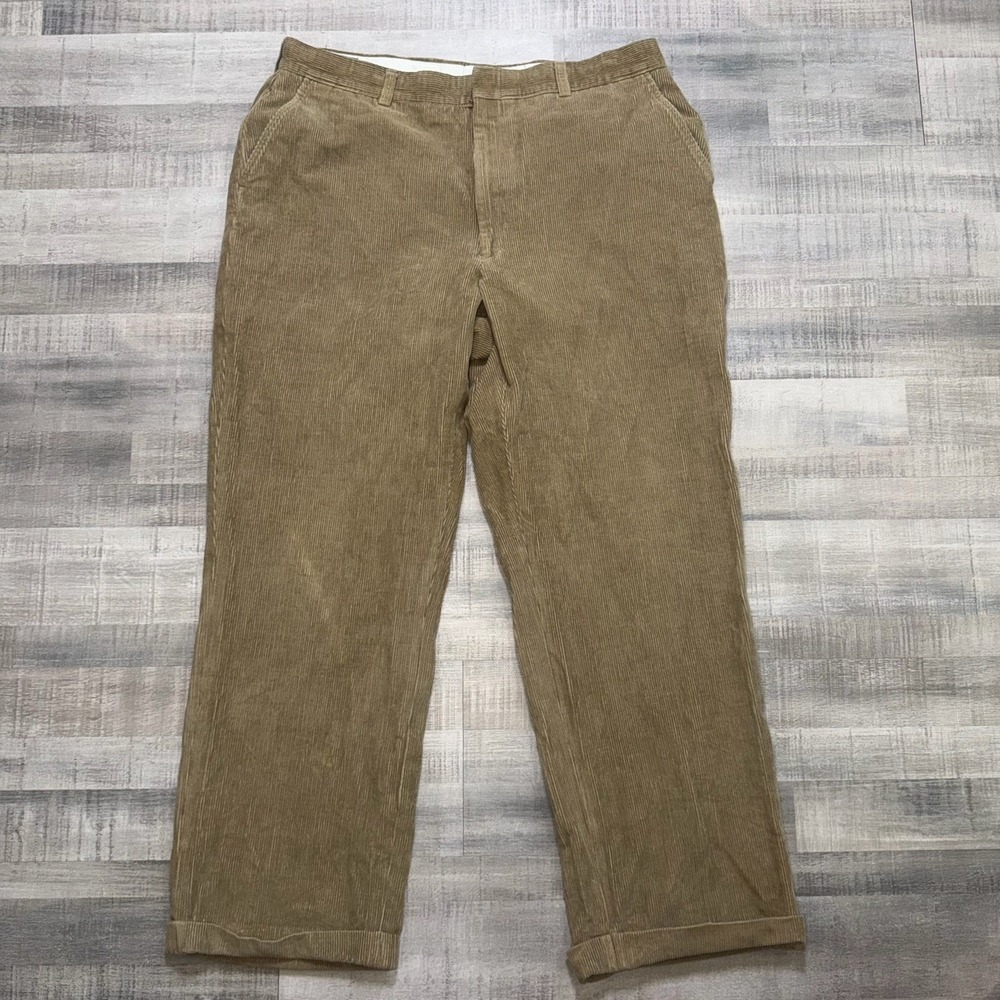 Orvis Corduroy Pants Mens 36x28  Vintage USA Made Brown Pleated